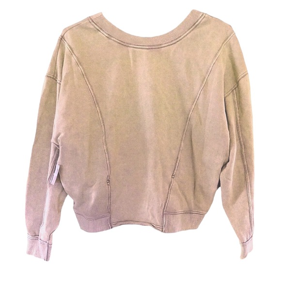 Free People Front to Back Sweatshirt Small 2 4 French Terry Twisted WEAR 2 WAYS - Picture 8 of 14